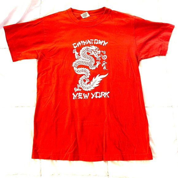 Men Red Chinatown Tshirt - Picture 1 of 2